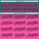 Custom Teal Pink-Black Authentic Fade Fashion Baseball Jersey