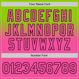 Custom Neon Green Pink-Black Authentic Fade Fashion Baseball Jersey