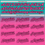 Custom Aqua Pink-Black Authentic Fade Fashion Baseball Jersey