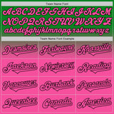 Custom Grass Green Pink-Black Authentic Fade Fashion Baseball Jersey
