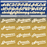 Custom Royal White-Old Gold Authentic Fade Fashion Baseball Jersey