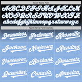 Custom Black White-Light Blue Authentic Fade Fashion Baseball Jersey
