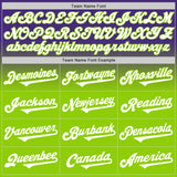Custom Purple White-Neon Green Authentic Fade Fashion Baseball Jersey