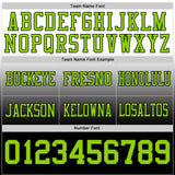 Custom White Neon Green-Black Authentic Fade Fashion Football Jersey