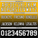 Custom Gold White-Black Authentic Fade Fashion Football Jersey