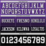Custom Purple White-Black Authentic Fade Fashion Football Jersey