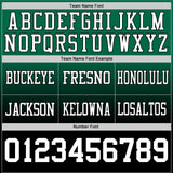 Custom Kelly Green White-Black Authentic Fade Fashion Football Jersey