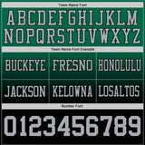 Custom Kelly Green Gray-Black Authentic Fade Fashion Football Jersey