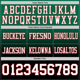 Custom Kelly Green White Black-Red Authentic Fade Fashion Football Jersey