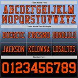 Custom Light Blue Orange-Black Authentic Fade Fashion Football Jersey