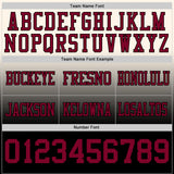 Custom Cream Maroon-Black Authentic Fade Fashion Football Jersey