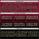Custom Maroon Black-Cream Authentic Fade Fashion Football Jersey