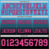Custom Sky Blue Pink-Black Authentic Fade Fashion Football Jersey