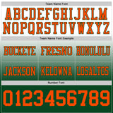 Custom White Orange-Green Authentic Fade Fashion Football Jersey