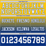 Custom Yellow White-Royal Authentic Fade Fashion Football Jersey