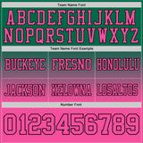 Custom Kelly Green Pink-Black Authentic Fade Fashion Football Jersey