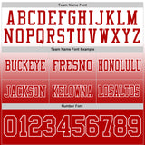 Custom White Red Authentic Fade Fashion Football Jersey