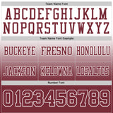 Custom White Burgundy Authentic Fade Fashion Football Jersey