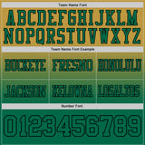 Custom Old Gold Kelly Green-Black Authentic Fade Fashion Football Jersey
