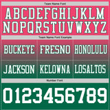 Custom Neon Pink White-Kelly Green Authentic Fade Fashion Football Jersey