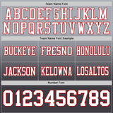 Custom Gray White Steel Gray-Red Authentic Fade Fashion Football Jersey