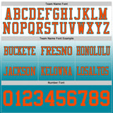 Custom White Orange-Teal Authentic Fade Fashion Football Jersey