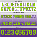 Custom White Neon Green-Purple Authentic Fade Fashion Football Jersey