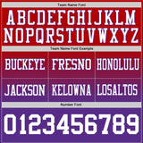 Custom Red White-Purple Authentic Fade Fashion Football Jersey