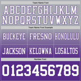 Custom Gray White-Purple Authentic Fade Fashion Football Jersey