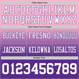 Custom Light Pink White-Purple Authentic Fade Fashion Football Jersey