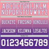Custom Medium Pink White-Purple Authentic Fade Fashion Football Jersey