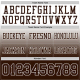 Custom White Brown Authentic Fade Fashion Football Jersey