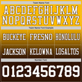 Custom Gold White-Brown Authentic Fade Fashion Football Jersey