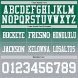 Custom Kelly Green White-Gray Authentic Fade Fashion Football Jersey