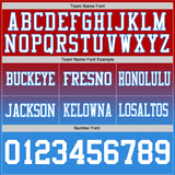 Custom Red White-Powder Blue Authentic Fade Fashion Football Jersey