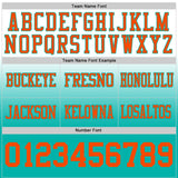 Custom White Orange-Aqua Authentic Fade Fashion Football Jersey