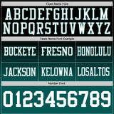 Custom Black White-Midnight Green Authentic Fade Fashion Football Jersey