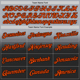Custom Stitched Gray Orange-Black Fade Fashion Sports Pullover Sweatshirt Hoodie
