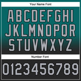 Custom Stitched Teal Gray-Black Fade Fashion Sports Pullover Sweatshirt Hoodie
