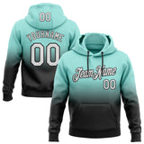 Custom Stitched Ice Blue White-Black Fade Fashion Sports Pullover Sweatshirt Hoodie