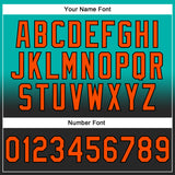 Custom Stitched Aqua Orange-Black Fade Fashion Sports Pullover Sweatshirt Hoodie