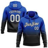 Custom Stitched Thunder Blue White-Black Fade Fashion Sports Pullover Sweatshirt Hoodie