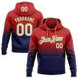 Custom Stitched Red White Navy-Old Gold Fade Fashion Sports Pullover Sweatshirt Hoodie