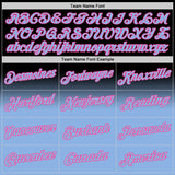 Custom Stitched Black Light Blue-Pink Fade Fashion Sports Pullover Sweatshirt Hoodie