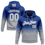 Custom Stitched Royal White-Gray Fade Fashion Sports Pullover Sweatshirt Hoodie