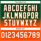 Custom Stitched Green White-Orange Fade Fashion Sports Pullover Sweatshirt Hoodie