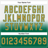Custom Stitched White Old Gold-Kelly Green Fade Fashion Sports Pullover Sweatshirt Hoodie