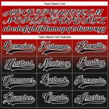 Custom Red Black-White Fade Fashion Hockey Lace Neck Jersey