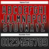 Custom Red Black-White Fade Fashion Hockey Lace Neck Jersey