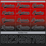 Custom Red Black-Gray Fade Fashion Hockey Lace Neck Jersey